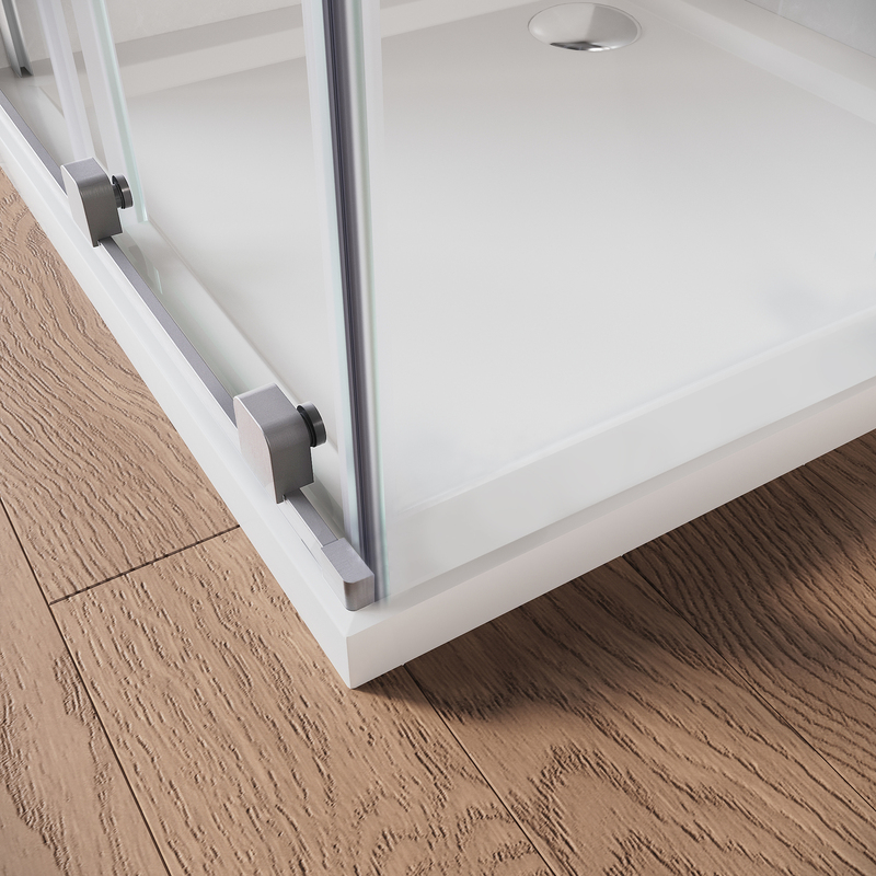 Дверь в нишу Walk-In раздвижная Koer SR SD07-120x200-L-TR-01 прозрачное стекло Easy Clean 8мм Хром (KR5686)