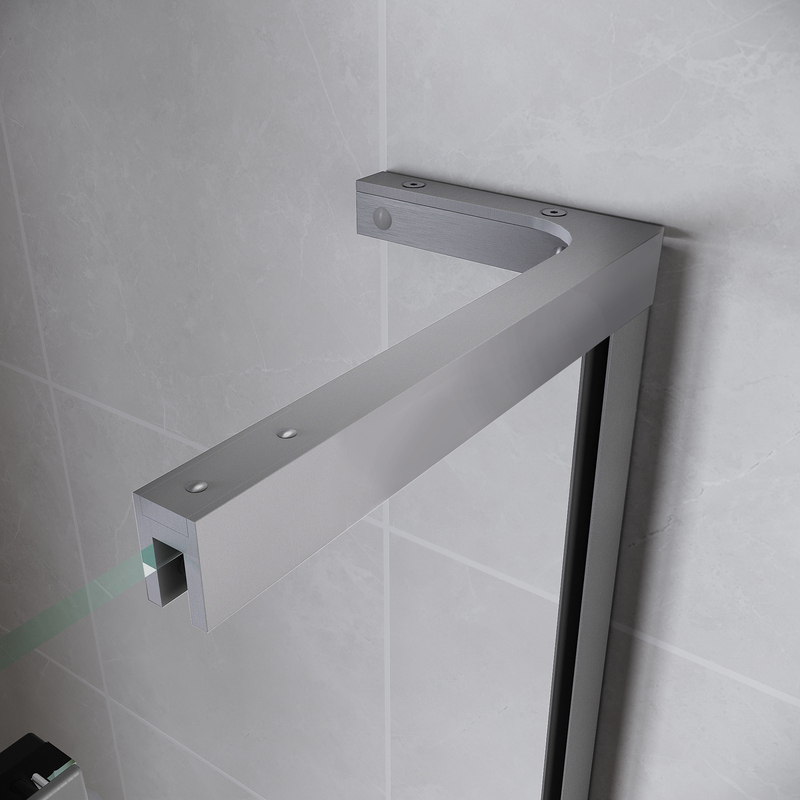 Дверь в нишу Walk-In раздвижная Koer SR SD07-120x200-L-TR-01 прозрачное стекло Easy Clean 8мм Хром (KR5686)