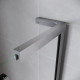 Дверь в нишу Walk-In раздвижная Koer SR SD07-120x200-L-TR-01 прозрачное стекло Easy Clean 8мм Хром (KR5686)