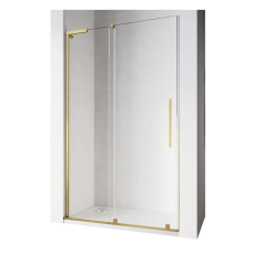 Дверь в нишу Walk-In раздвижная Koer SR SD07-120x200-L-TR-12 прозрачное стекло Easy Clean 8мм Матовое золото (KR5687)
