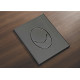 Панель смыва Koer KT-0606-07 157x198x10mm пластиковая, кнопка округленная (цвет графит) (KR5712)