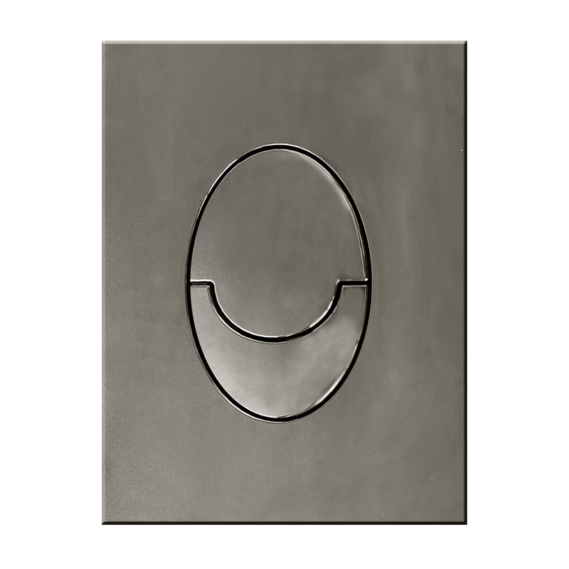 Панель смыва Koer KT-0606-07 157x198x10mm пластиковая, кнопка округленная (цвет графит) (KR5712)