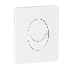 Панель смыва Koer KT-0606-03 157x198x10mm пластиковая, кнопка округленная (цвет белый) (KR5713)