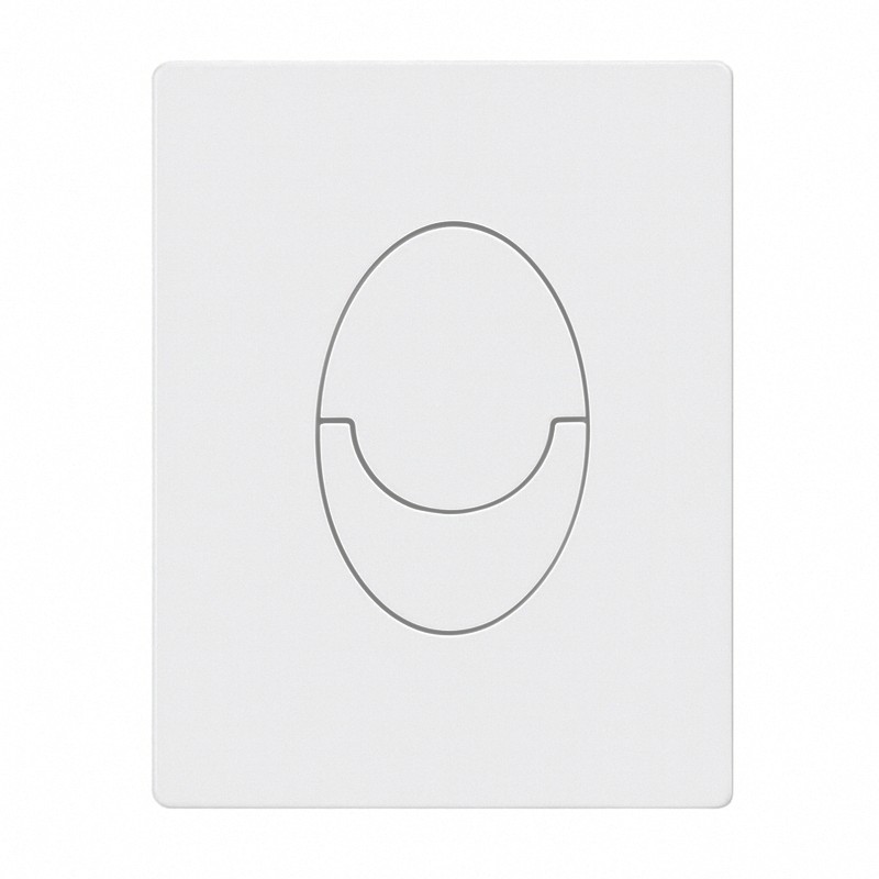 Панель смыва Koer KT-0606-03 157x198x10mm пластиковая, кнопка округленная (цвет белый) (KR5713)