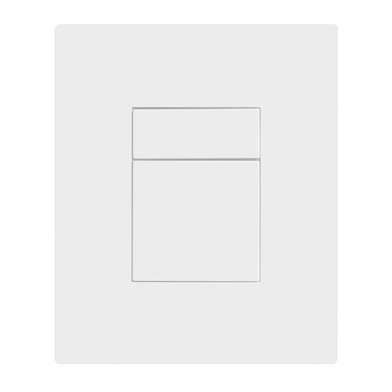 Панель смыва Koer KT-0607-03 157x198x10mm пластиковая, кнопка квадратная (цвет белый) (KR5714)