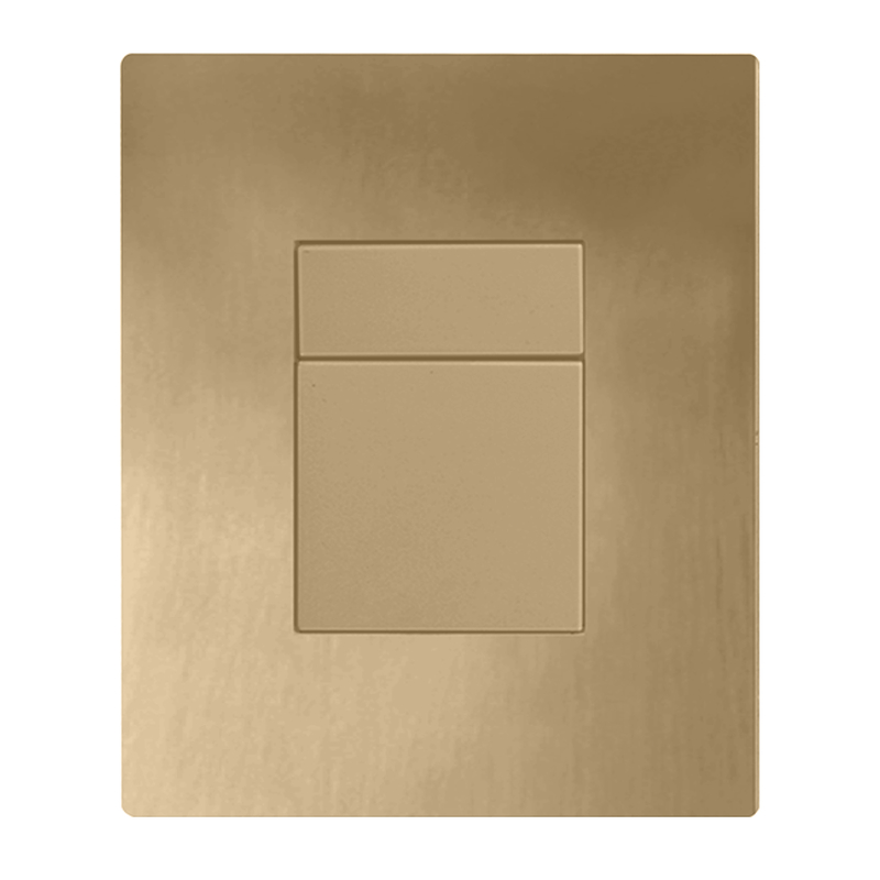 Панель смыва Koer KT-0607-12 157x198x10mm пластиковая, кнопка квадратная (цвет матовое золото) (KR5715)