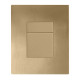 Панель смыва Koer KT-0607-12 157x198x10mm пластиковая, кнопка квадратная (цвет матовое золото) (KR5715)