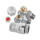 Комплект для подключения радиатора Koer SET-29 - 1/2'' (угловой) с термоголовкой (KR5716)