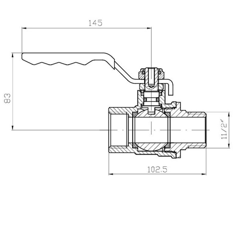 Кран кульовий ГШВ Koer Extreme KE.215-40 - 1 1/2