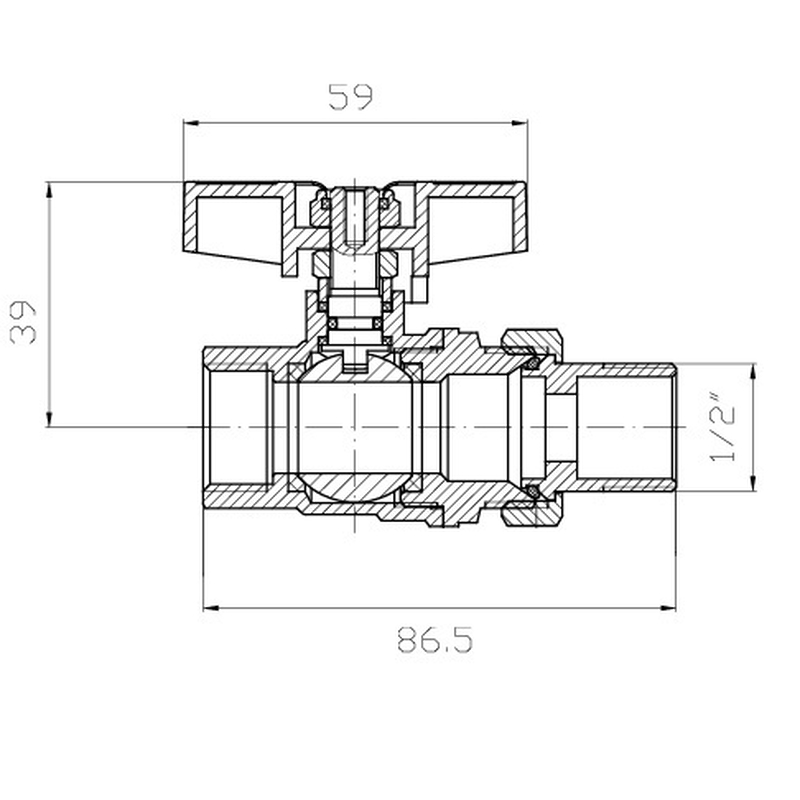 Кран з американкою Koer Extreme KE.227-15 - 1/2