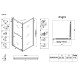 Душевая кабина без поддона Koer SR SC09-90x90x200-R-TR-12 прозрачное стекло Easy Clean 6мм Матовое золото (KR5771)