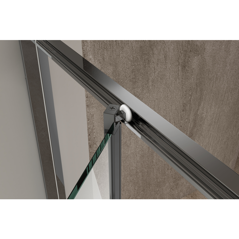 Душевая кабина без поддона Koer SR SC09-90x90x200-R-TR-07 прозрачное стекло Easy Clean 6мм Графит (KR5772)