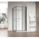 Душевая кабина без поддона Koer SR SC09-90x90x200-R-TR-07 прозрачное стекло Easy Clean 6мм Графит (KR5772)