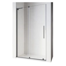 Дверь в нишу Walk-In раздвижная Koer SR SD07-120x200-R-TR-07 прозрачное стекло Easy Clean 8мм Графит (KR5775)