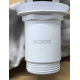 Донный клапан для раковины Koer PW-07-03 1 1/4'' с переливом автоматический СLICK-СLACK (Цвет белый) (KR5783)