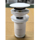 Донный клапан для раковины Koer PW-07-03 1 1/4'' с переливом автоматический СLICK-СLACK (Цвет белый) (KR5783)