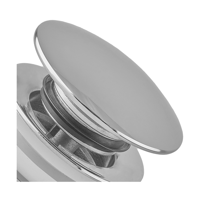 Донный клапан для раковины Koer PW-08-01 1 1/4'' без перелива автоматический СLICK-СLACK (Цвет хром) (KR5786)