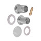 Донный клапан для раковины Koer PW-08-11 1 1/4'' без перелива автоматический СLICK-СLACK (Белая керам.накл) (KR5788)