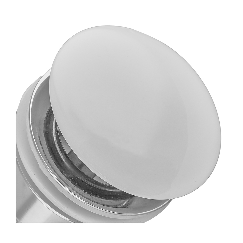 Донный клапан для раковины Koer PW-08-11 1 1/4'' без перелива автоматический СLICK-СLACK (Белая керам.накл) (KR5788)