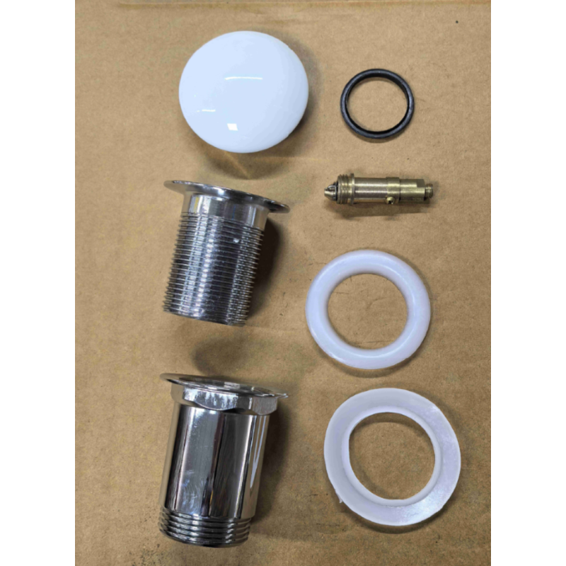 Донный клапан для раковины Koer PW-08-11 1 1/4'' без перелива автоматический СLICK-СLACK (Белая керам.накл) (KR5788)