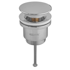 Донный клапан для раковины Koer PW-11-01 1 1/4'' универсальный (с/без перел) СLICK-СLACK (Цвет хром) (KR5790)