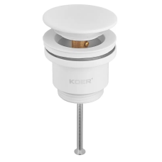 Донный клапан для раковины Koer PW-11-03 1 1/4'' универсальный (с/без перл) СLICK-СLACK (Цвет белый) (KR5791)