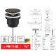 Донный клапан для раковины Koer PW-11-05 1 1/4'' универсальный (с/без перел) СLICK-СLACK (Цвет черный) (KR5795)