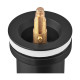 Донный клапан для раковины Koer PW-11-05 1 1/4'' универсальный (с/без перел) СLICK-СLACK (Цвет черный) (KR5795)