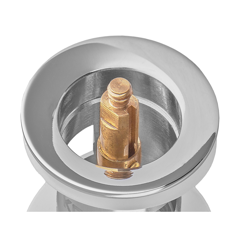 Донный клапан для раковины Koer PW-09-01 1 1/4'' с переливом автоматический СLICK-СLACK (Цвет хром) (KR5796)