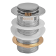 Донный клапан для раковины Koer PW-10-01 1 1/4'' без перелива автоматический СLICK-СLACK (Цвет хром) (KR5797)