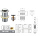 Донный клапан для раковины Koer PW-10-01 1 1/4'' без перелива автоматический СLICK-СLACK (Цвет хром) (KR5797)