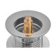 Донный клапан для раковины Koer PW-10-01 1 1/4'' без перелива автоматический СLICK-СLACK (Цвет хром) (KR5797)