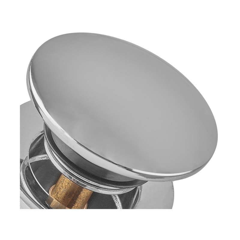 Донный клапан для раковины Koer PW-12-01 1 1/4'' без перелива автоматический СLICK-СLACK (Цвет хром) (KR5798)