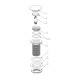 Донный клапан для раковины Koer PW-12-01 1 1/4'' без перелива автоматический СLICK-СLACK (Цвет хром) (KR5798)