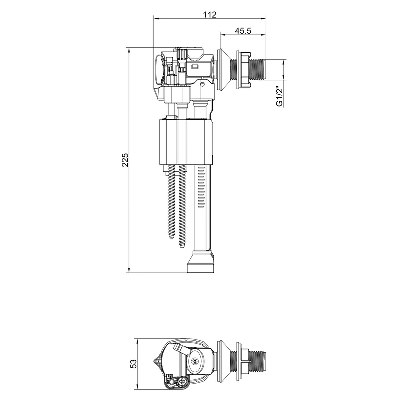 Арматура НАПОЛНИТЕЛЬНАЯ KOER KT-0107-1/2