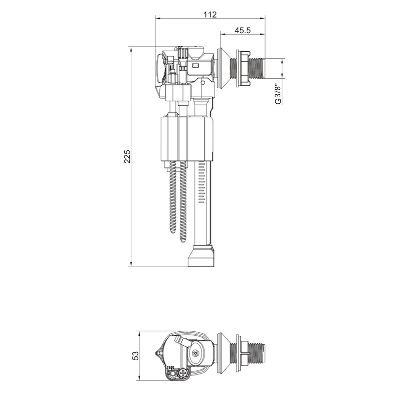Арматура НАПОЛНИТЕЛЬНАЯ KOER KT-0107-3/8
