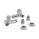 Комплект кранов для полотенцесушителя угловой Koer KR.SET.551 - M1/2''xM1/2'' под ТЭН хромированный (KR5841)