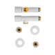 Комплект кранов для полотенцесушителя угловой Koer KR.SET.534 WHITE - M1/2''xM1/2'' удлиненный (KR5843)