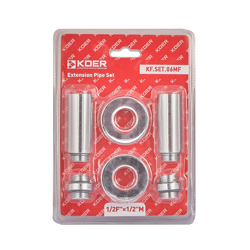 Комплект удлинителей Koer KF.SET.06MF 1/2Fx1/2M хромированный (KR5849)