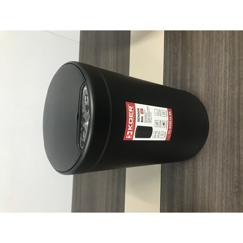 Відро для сміття сенсорне кругле KOER TC-020512-05 12 л (колір чорний) (KR5937)