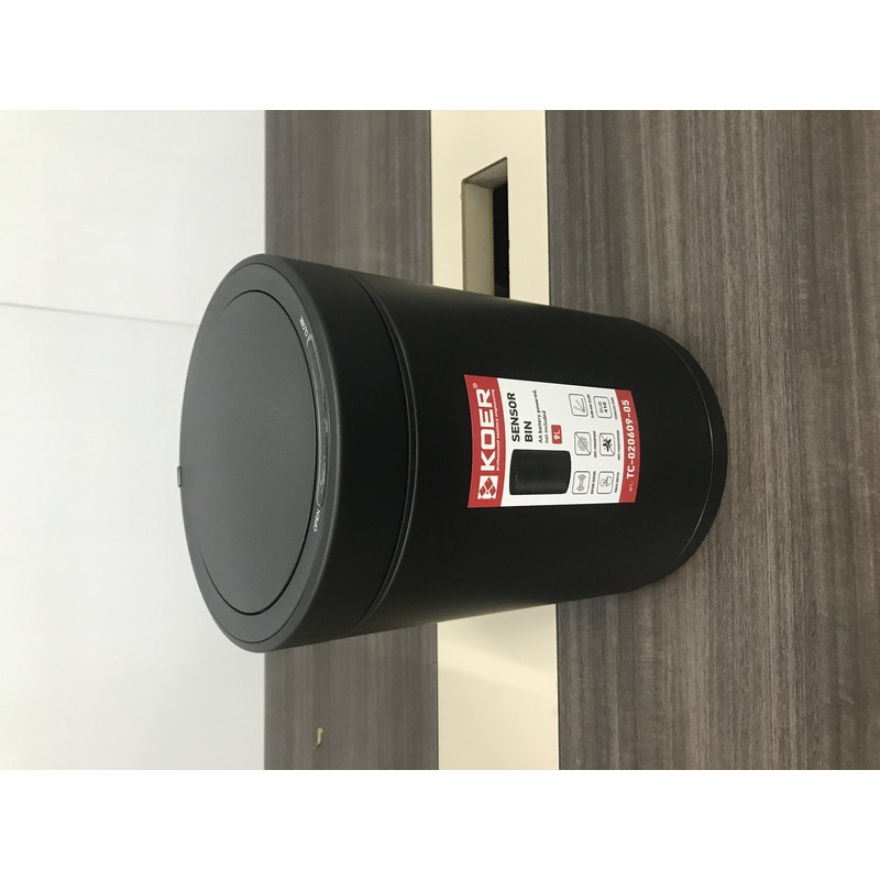 Відро для сміття сенсорне кругле KOER TC-020609-05 9 л (колір чорний) (KR5939)