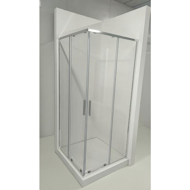 Душевая кабина без поддона Koer SR SC10-90x90x195-TR-01 прозрачное стекло Easy Clean 6мм, хром (KR5942)