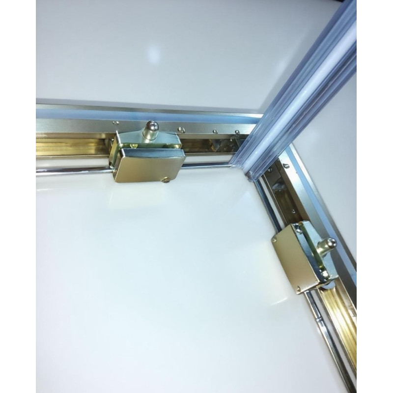 Душевая кабина без поддона Koer SR SC10-90x90x195-TR-12 прозрачное стекло Easy Clean 6мм, матовое золото (KR5943)