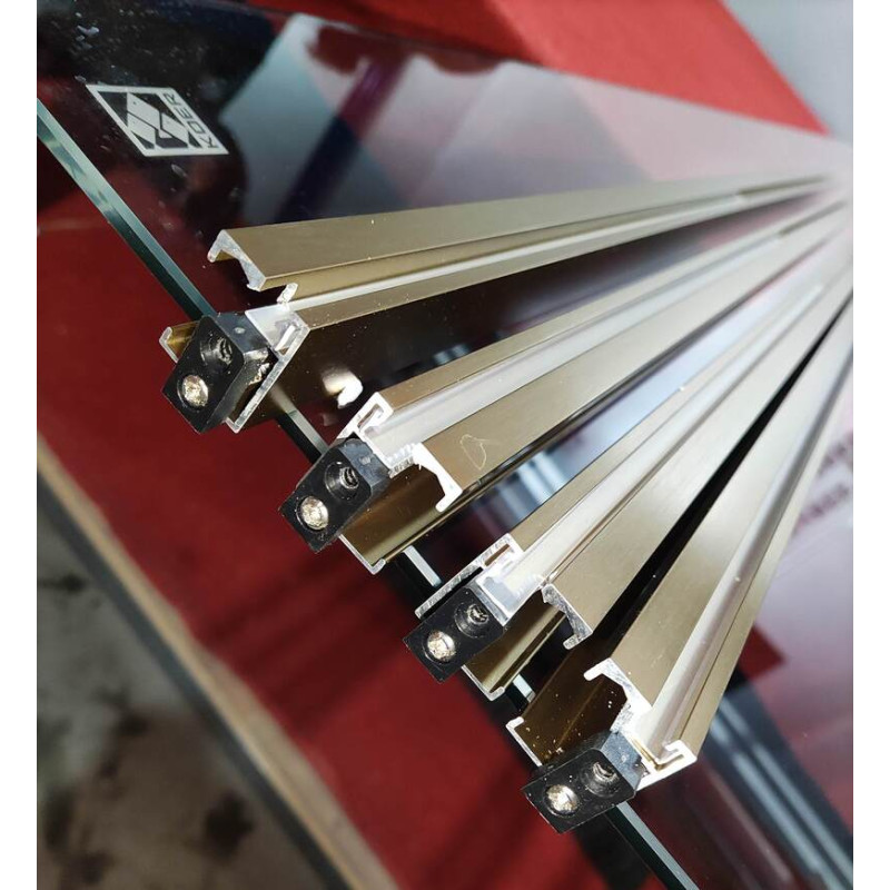 Душевая кабина без поддона Koer SR SC10-90x90x195-TR-12 прозрачное стекло Easy Clean 6мм, матовое золото (KR5943)