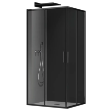 Душевая кабина без поддона Koer SR SC10-90x90x195-TR-07 прозрачное стекло Easy Clean 6мм, графит (KR5944)