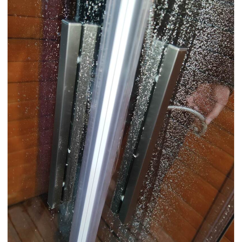 Душевая кабина без поддона Koer SR SC10-90x90x195-TR-07 прозрачное стекло Easy Clean 6мм, графит (KR5944)
