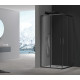 Душевая кабина без поддона Koer SR SC10-90x90x195-TR-07 прозрачное стекло Easy Clean 6мм, графит (KR5944)