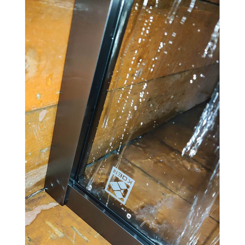 Душевая кабина без поддона Koer SR SC10-90x90x195-TR-07 прозрачное стекло Easy Clean 6мм, графит (KR5944)