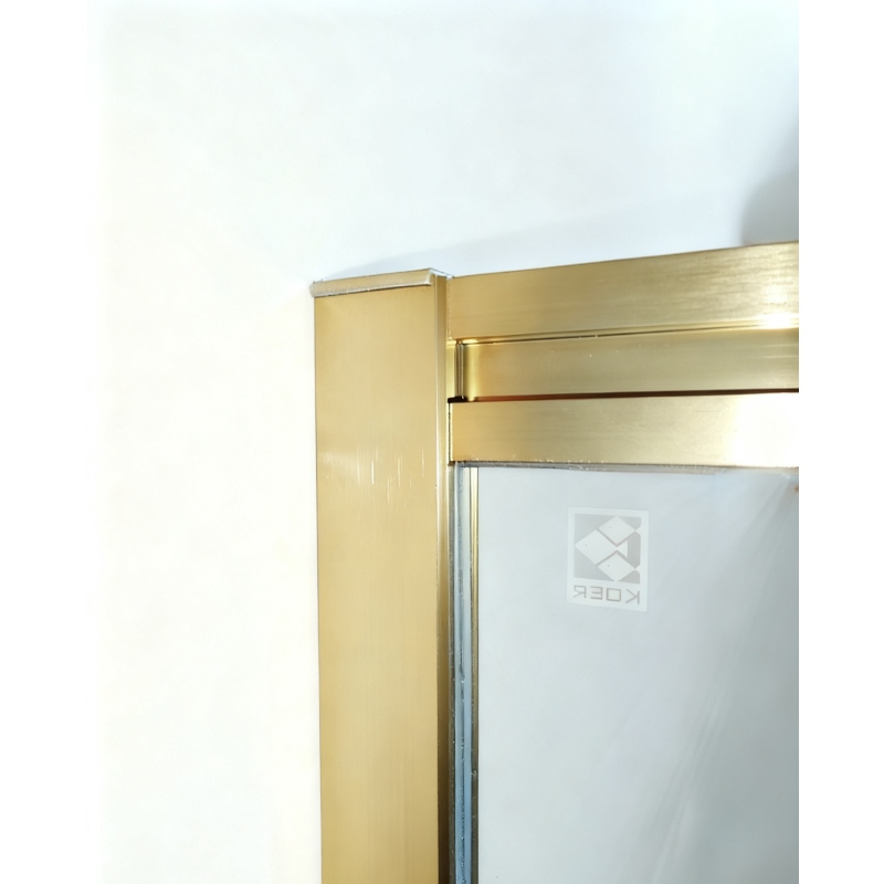 Шторки скляні на ванну розсувні Koer SR BS06-120x150-TR-12 прозоре скло Easy Clean 6мм, матове золото (KR5946)