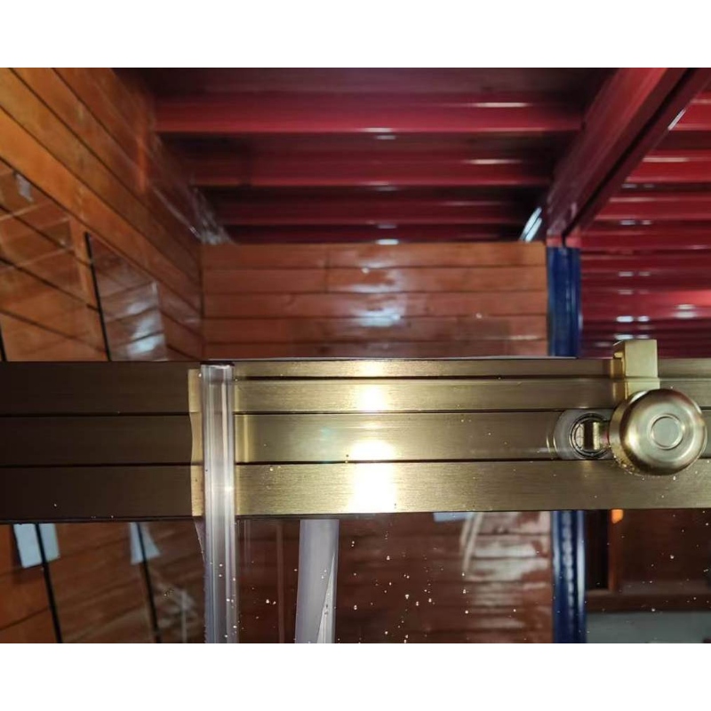 Шторки скляні на ванну розсувні Koer SR BS06-120x150-TR-12 прозоре скло Easy Clean 6мм, матове золото (KR5946)